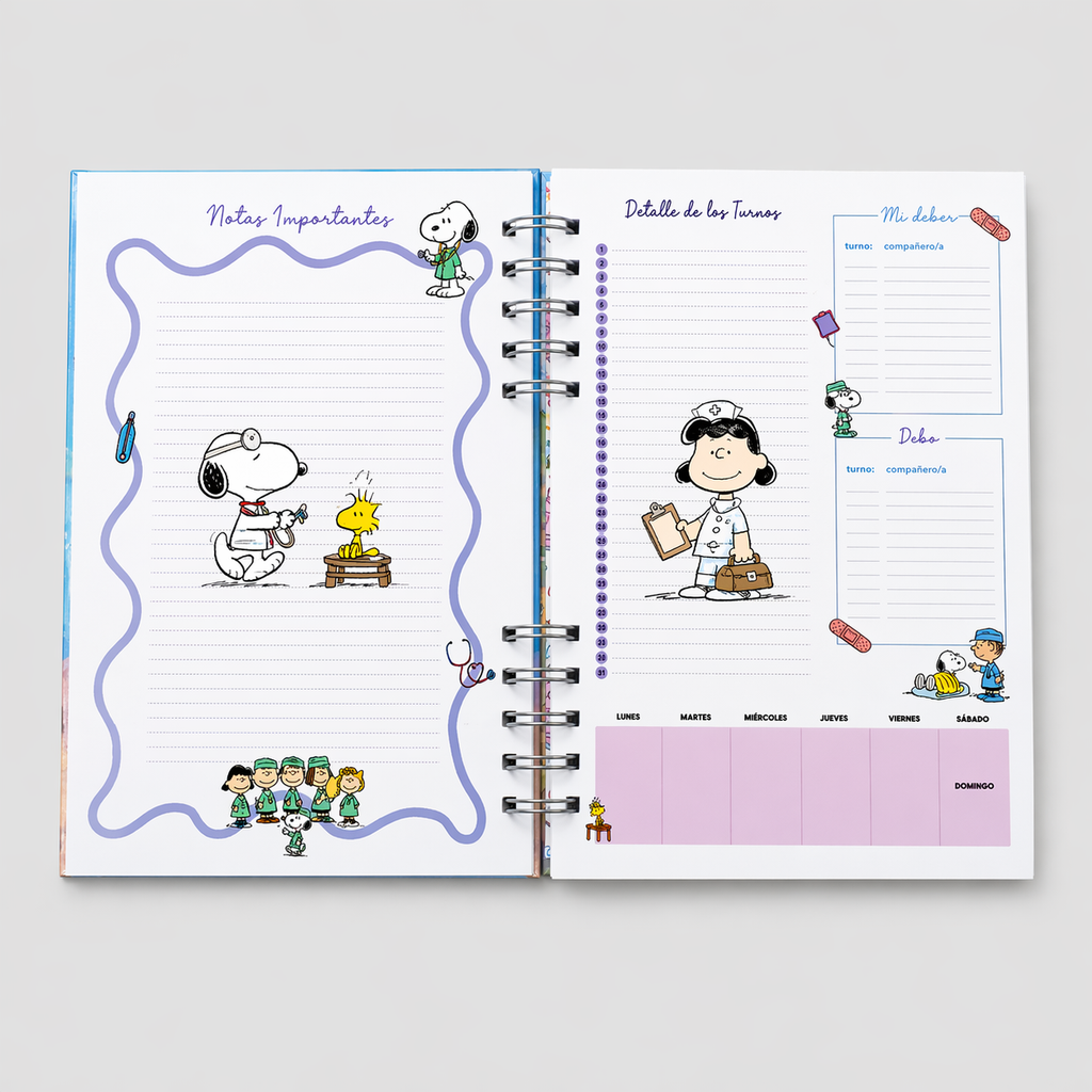 Agenda Snoopy Turnario