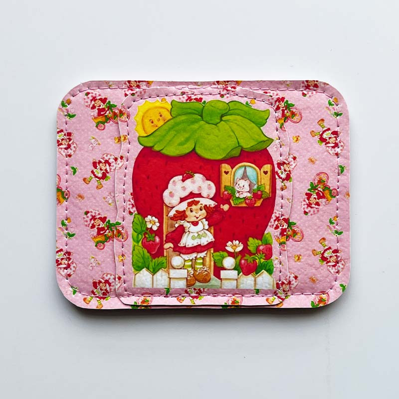 Tarjetero de cuerina Frutillita