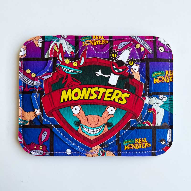 Tarjetero de cuerina Aaahh!!! Monstruos de verdad