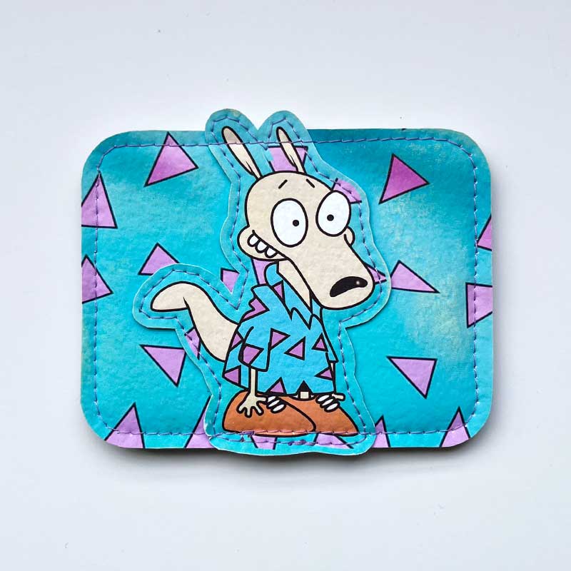 Tarjetero de cuerina La vida moderna de Rocko