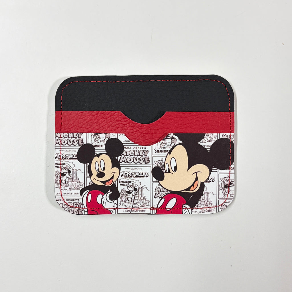Tarjetero de cuerina Mickey