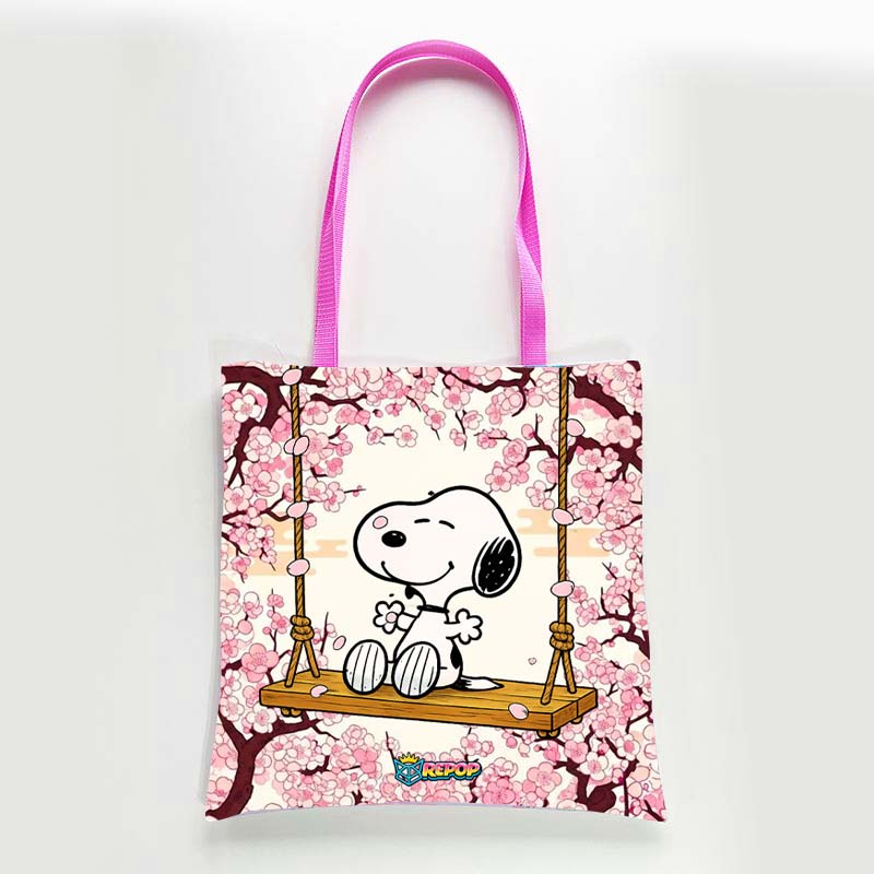 Bolsa de lona impermeable Snoopy Sakura