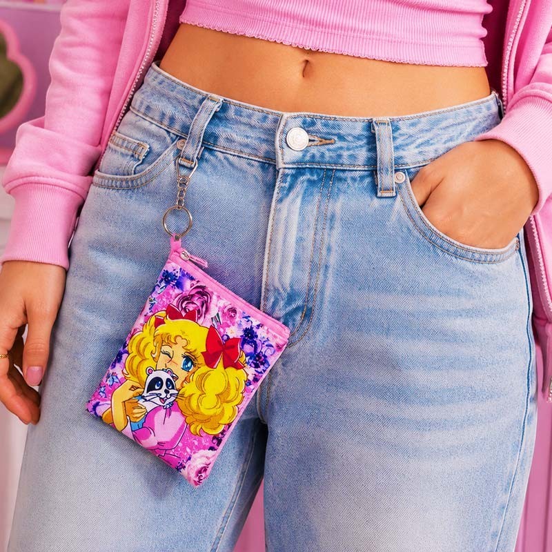 Monedero dfpbfriends impermeable con estampado Candy Candy, cierre de plástico y argolla. Ideal para monedas y tarjetas.