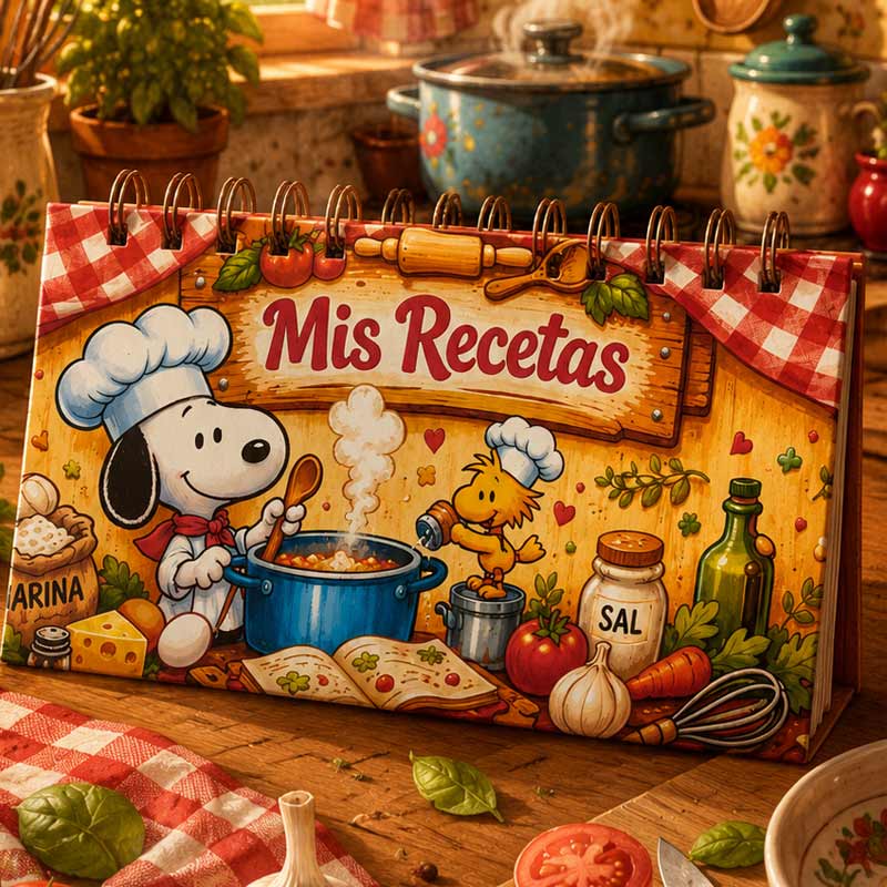 Planner Recetario Snoopy