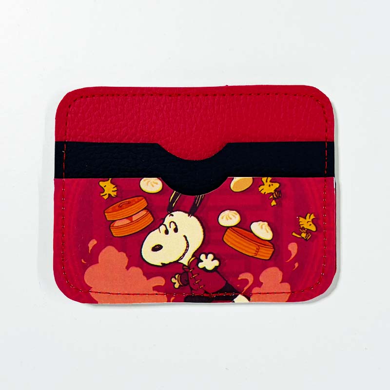Tarjetero de cuerina Snoopy Ramen