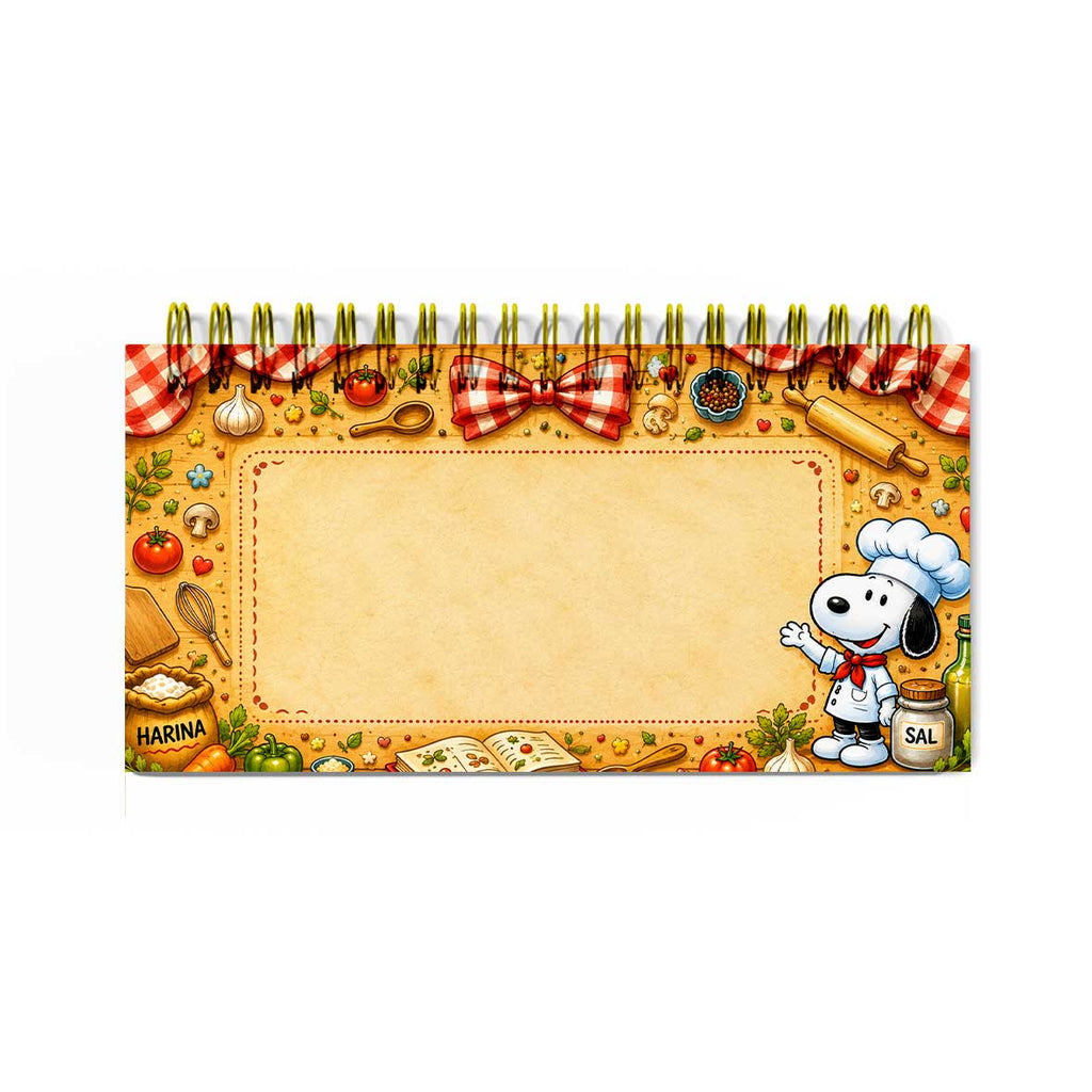 Recetario Snoopy 10x20 cm - Archivo Digital