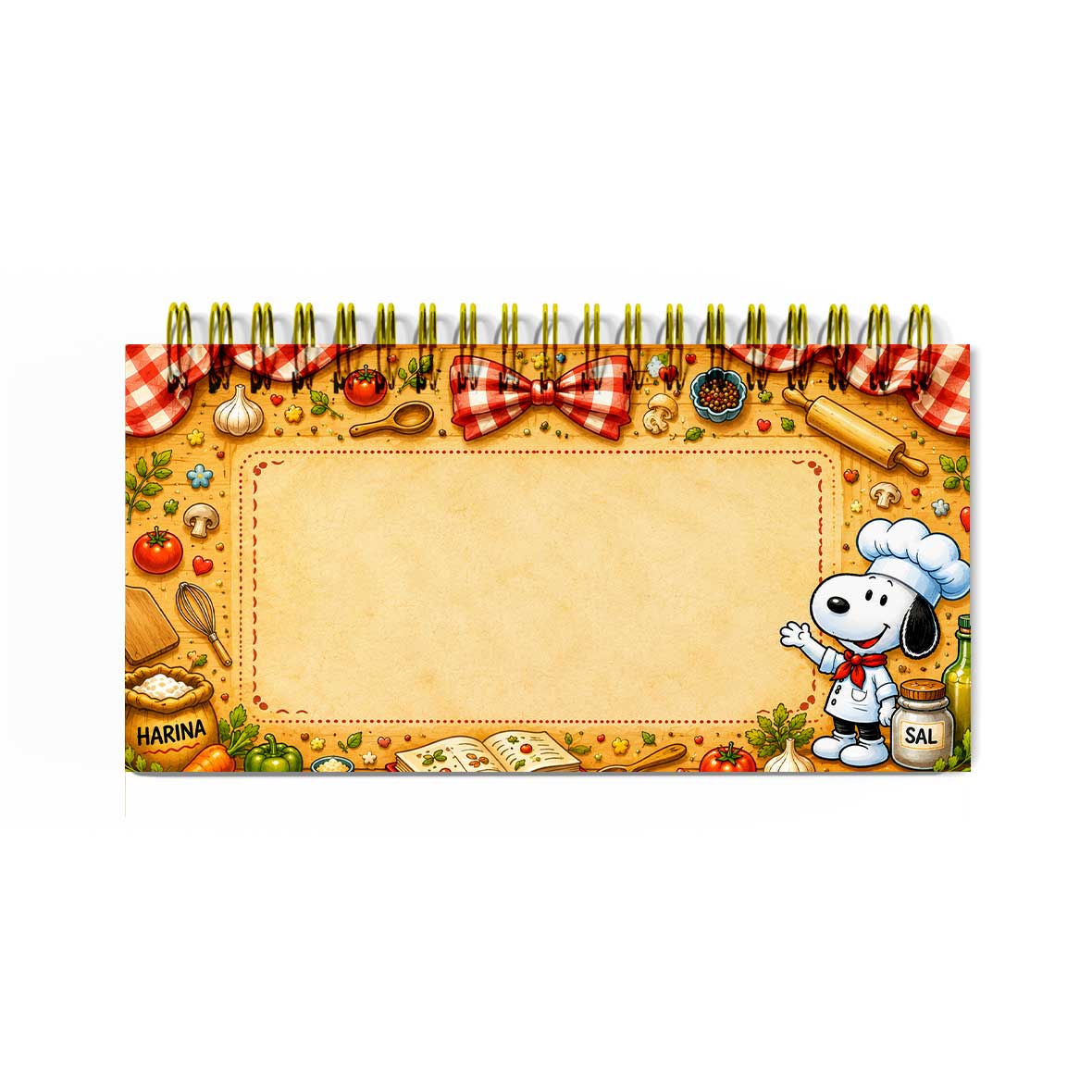 Recetario Snoopy 10x20 cm - Archivo Digital