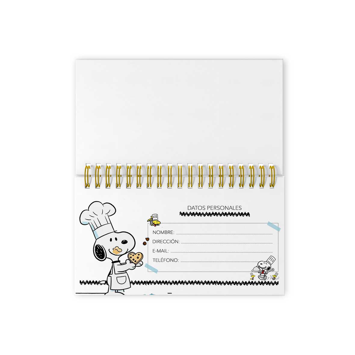 Recetario Snoopy 10x20 cm - Archivo Digital