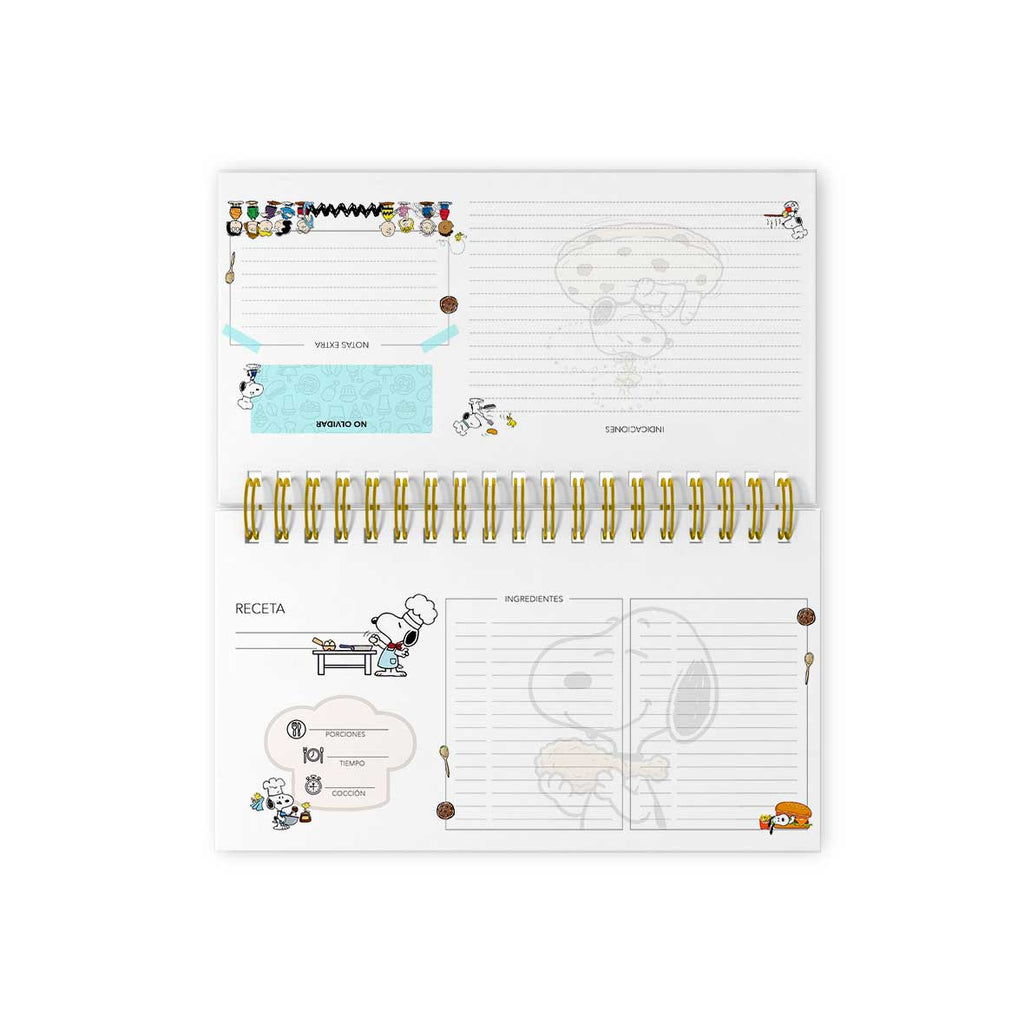 Recetario Snoopy 10x20 cm - Archivo Digital