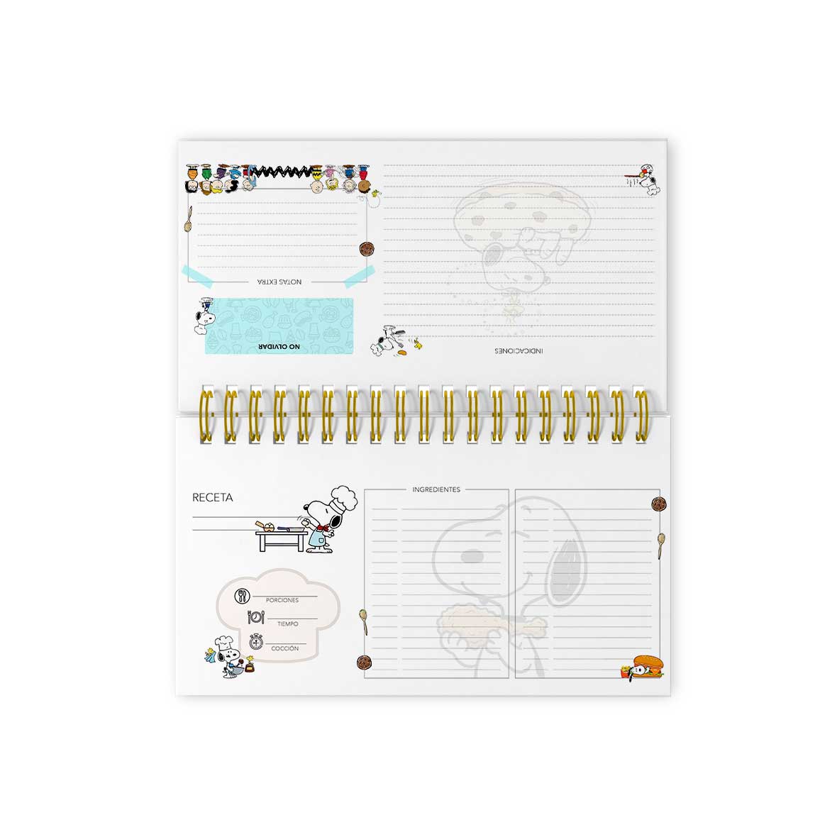 Recetario Snoopy 10x20 cm - Archivo Digital