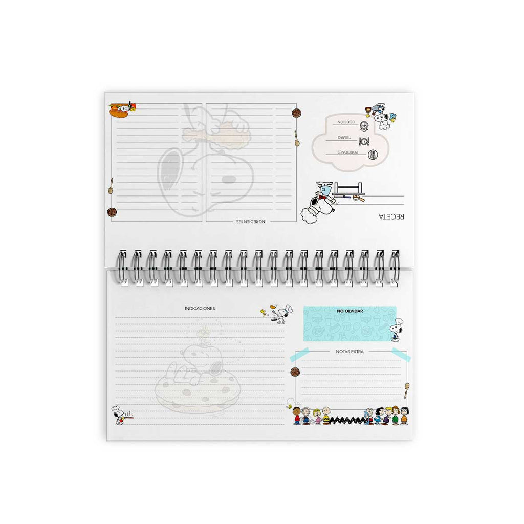 Recetario Snoopy 10x20 cm - Archivo Digital
