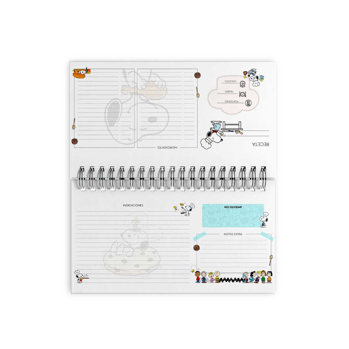Recetario Snoopy 10x20 cm - Archivo Digital