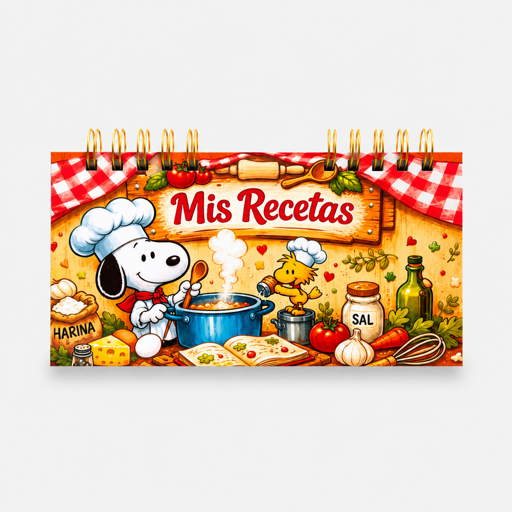 Planner Recetario Snoopy