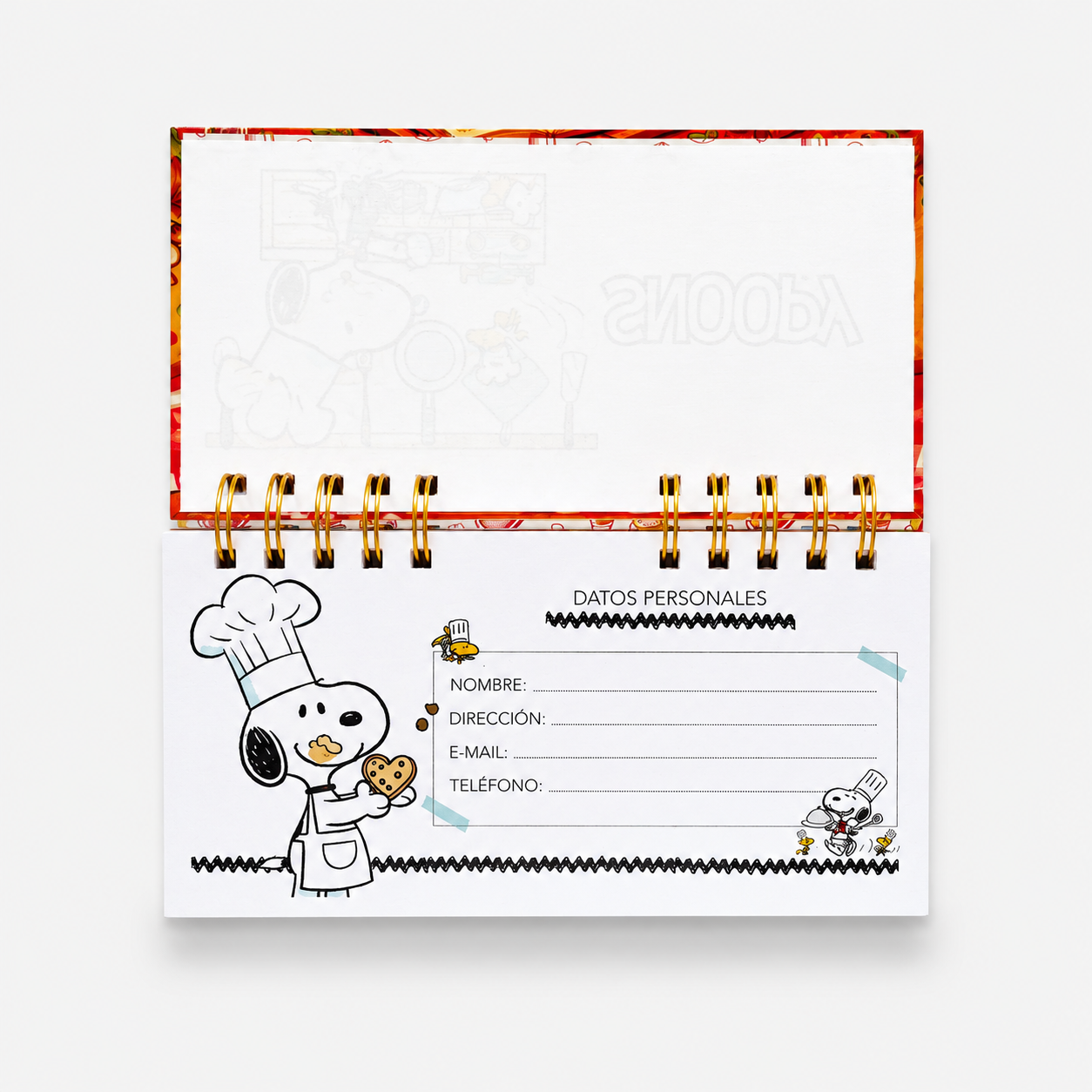 Planner Recetario Snoopy