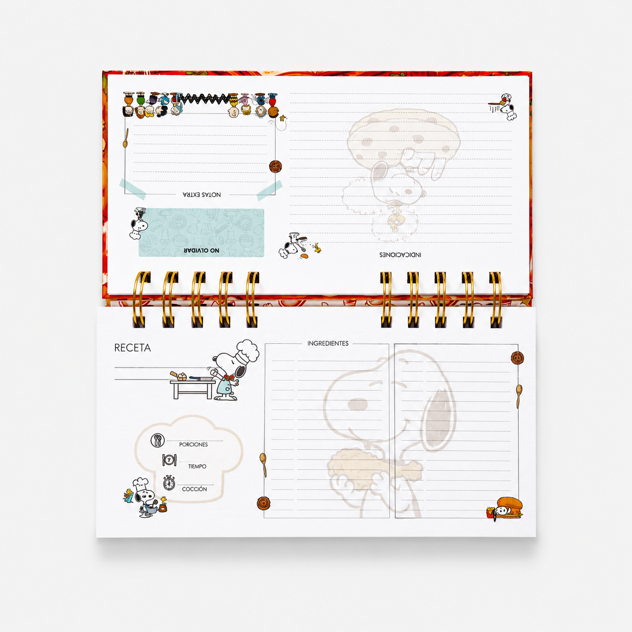 Planner Recetario Snoopy