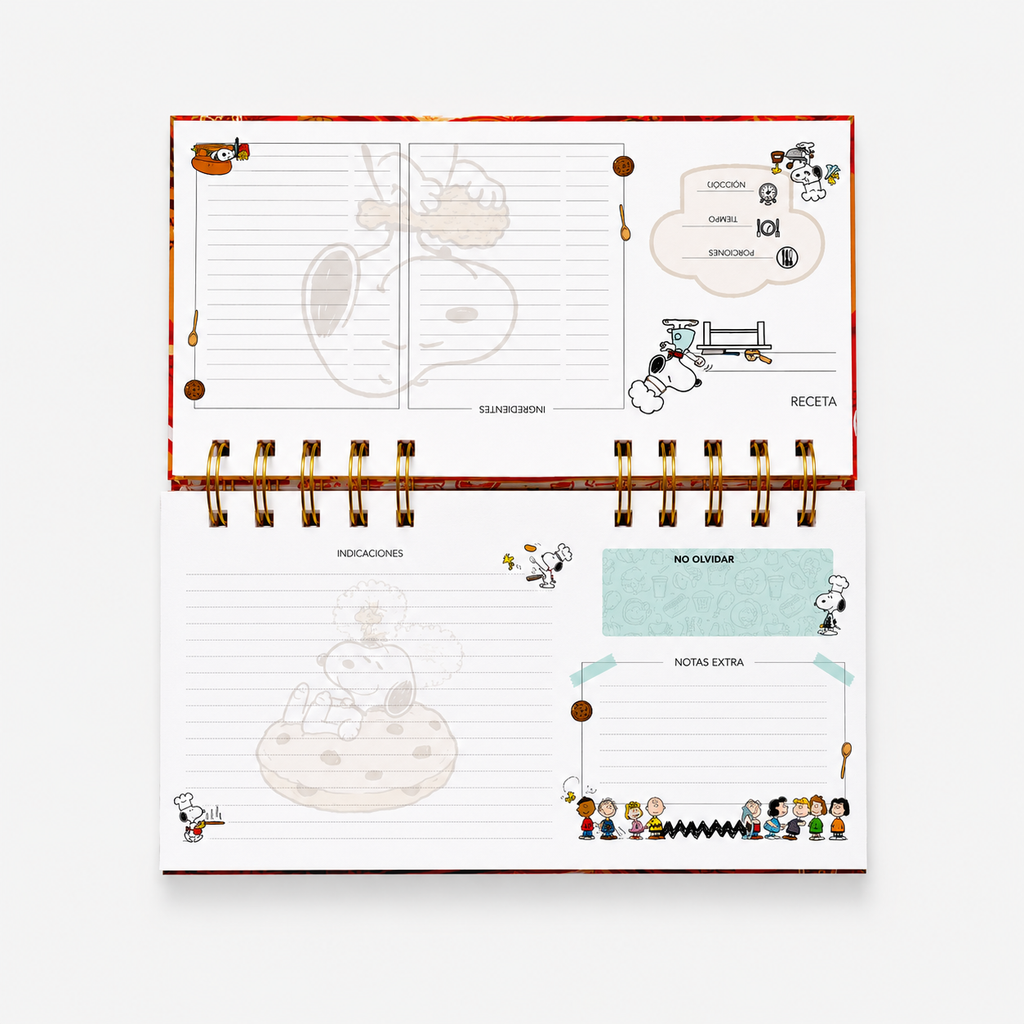 Planner Recetario Snoopy