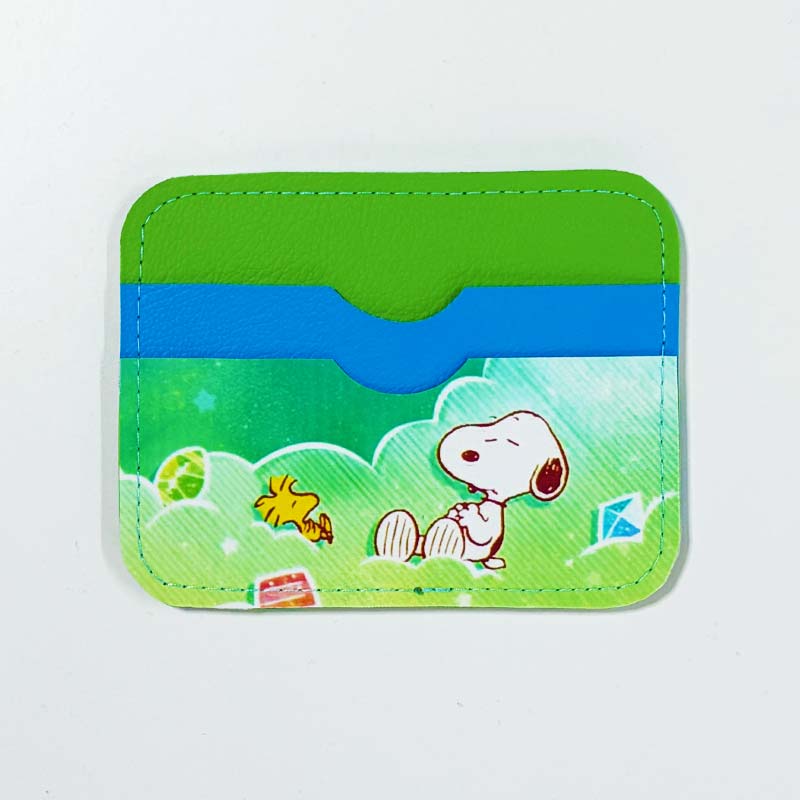 Tarjetero de cuerina Snoopy