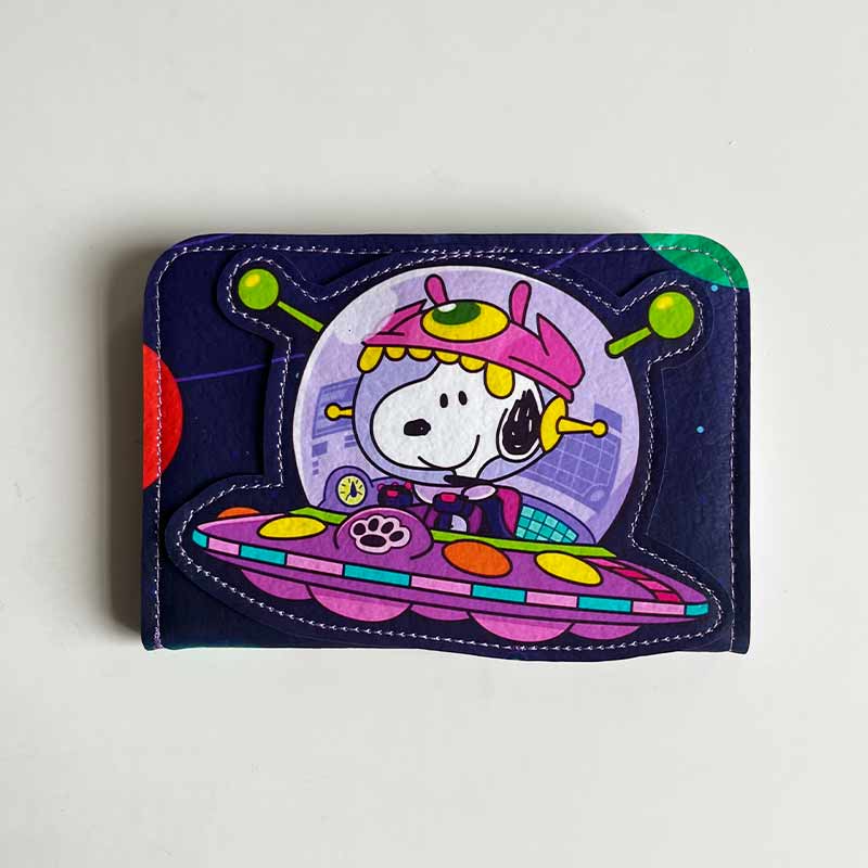 Billetera de cuerina Snoopy Space