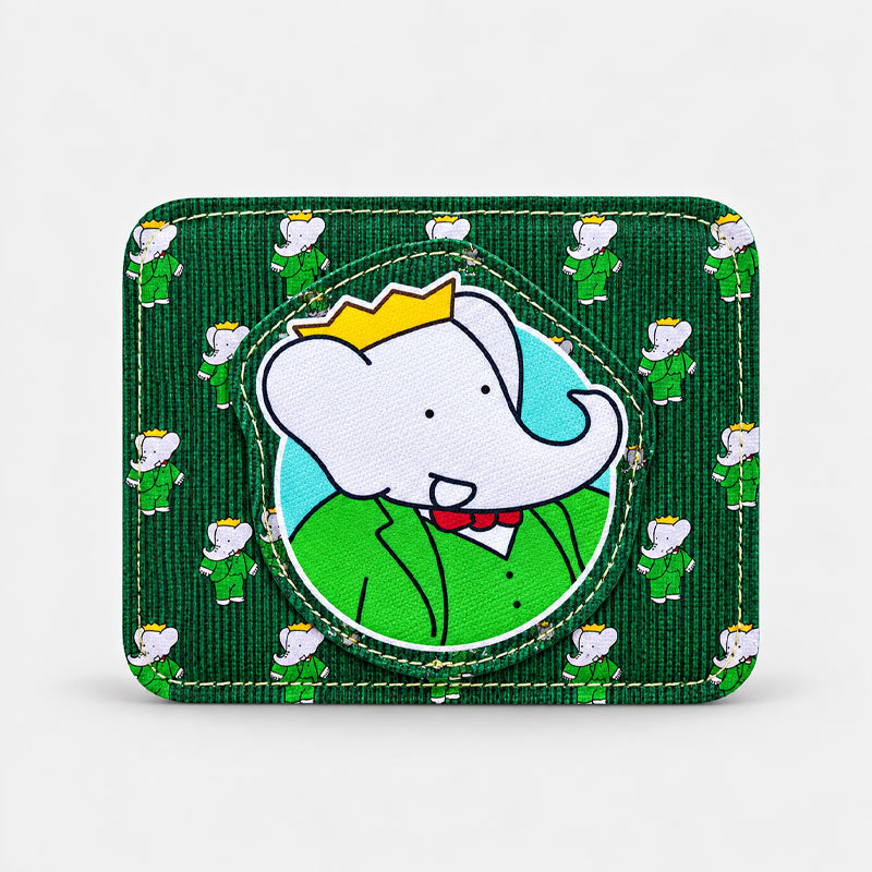 Tarjetero de cuerina Babar