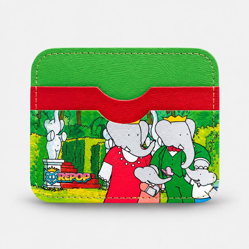 Tarjetero de cuerina Babar