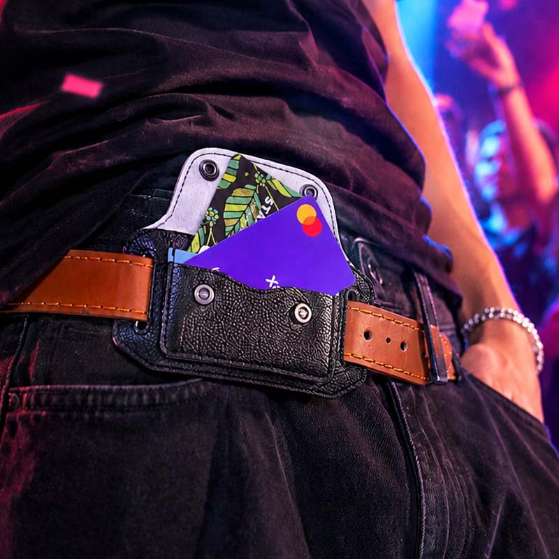 Tarjetero de cuerina para Cinturón