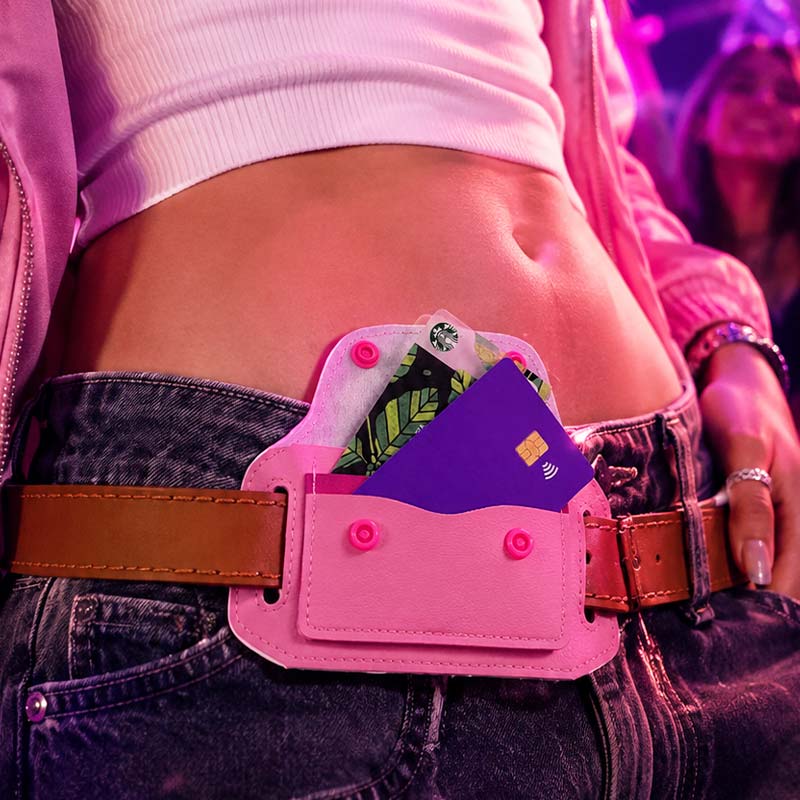 Tarjetero de cuerina para Cinturón