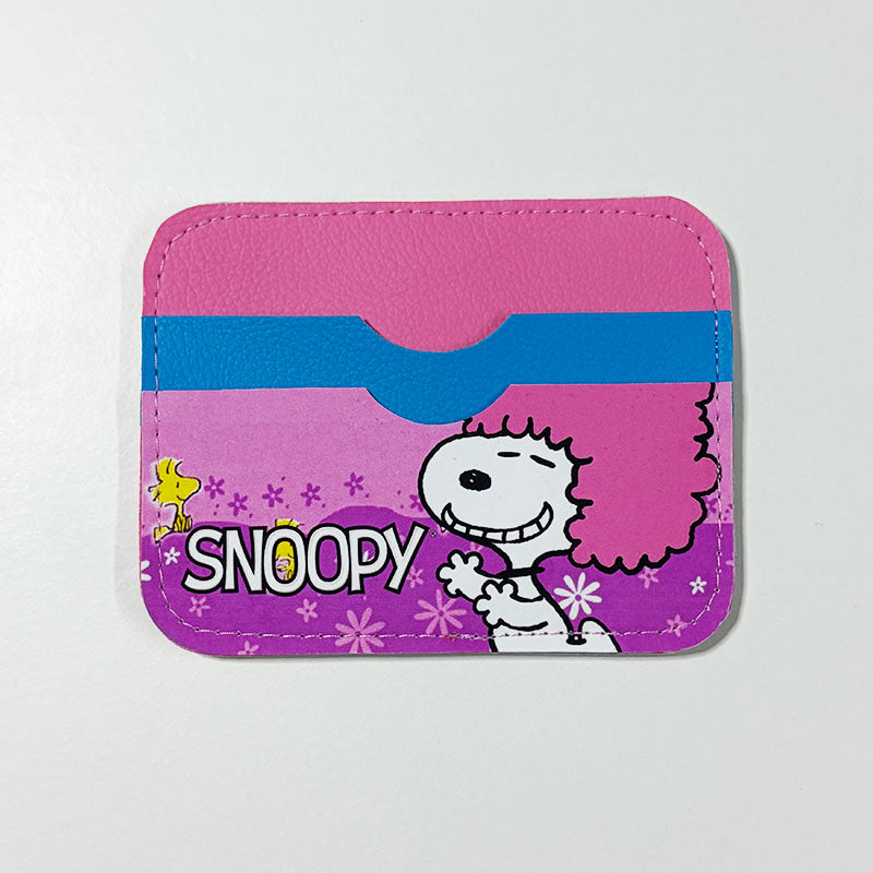 Tarjetero de cuerina Snoopy Roll
