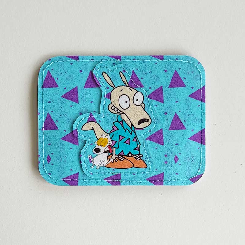 Tarjetero de cuerina La vida moderna de Rocko