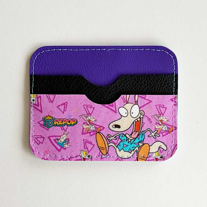 Tarjetero de cuerina La vida moderna de Rocko