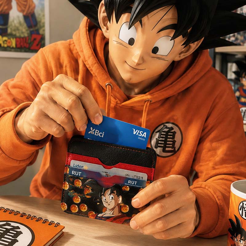 Tarjetero de cuerina Dragon Ball